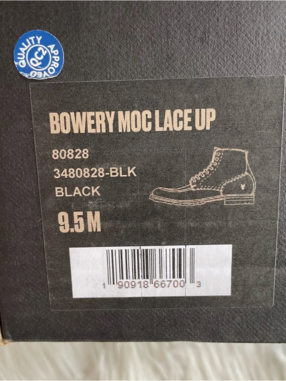 Frye Black Leather Lace-Up Men's Boots